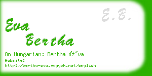 eva bertha business card